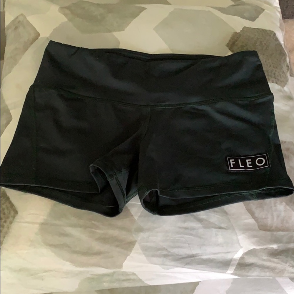 3.25 Forest Green Fleo Shorts